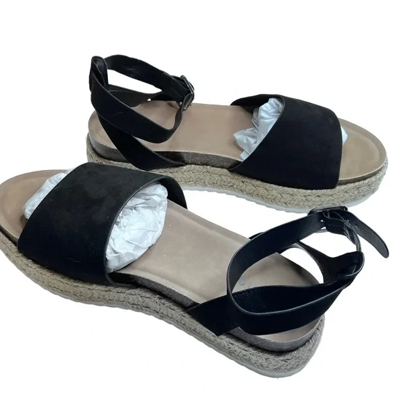 Torrid NWT Double Strap Esp Rope Platform Sandals 12 - Picture 12 of 16